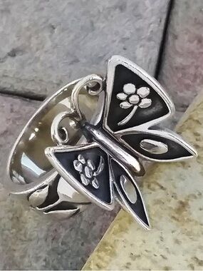 James Avery Mariposa Ring Trendy Sterling Silver Butterfly